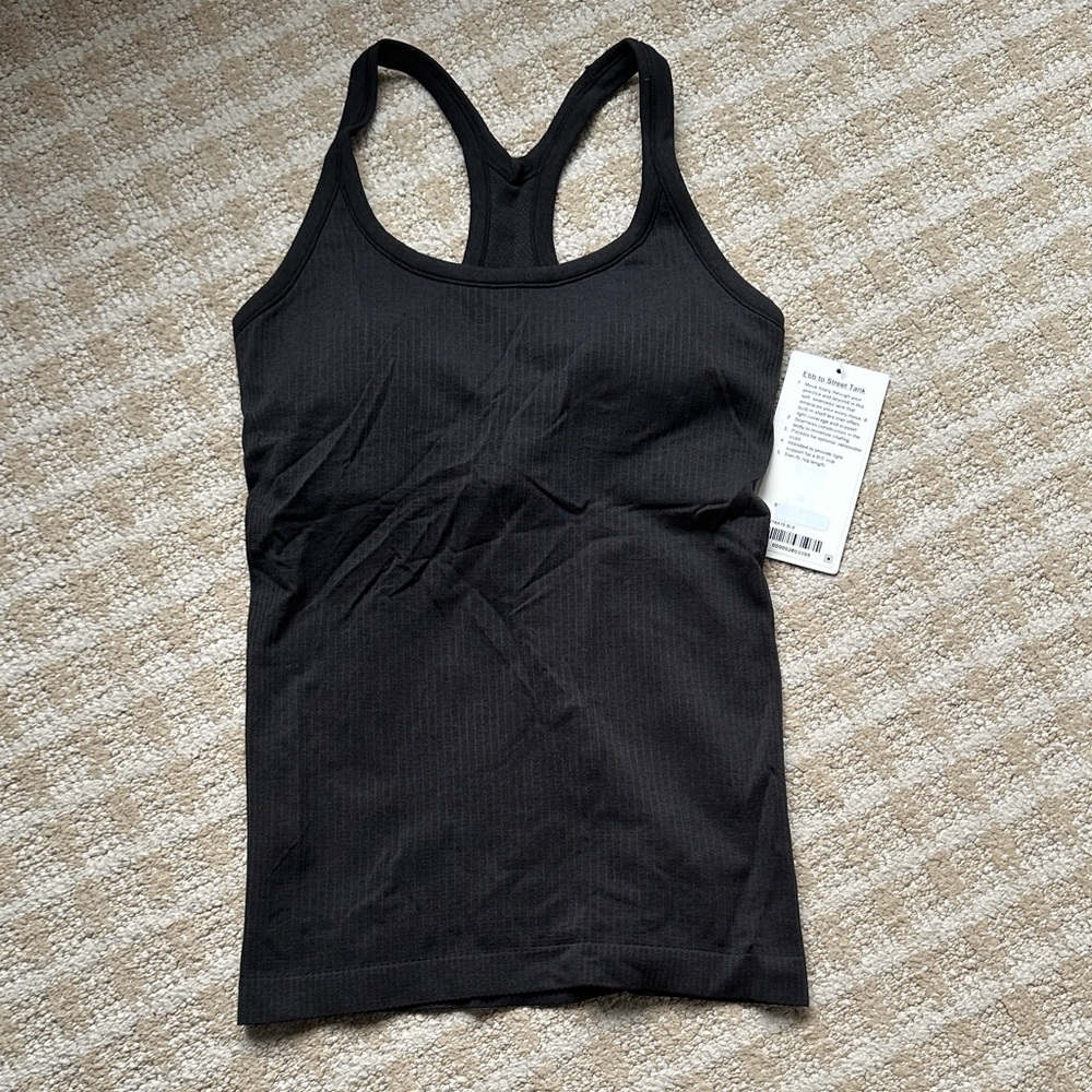 Lululemon Athletica Black Ebb To Street Tank Top